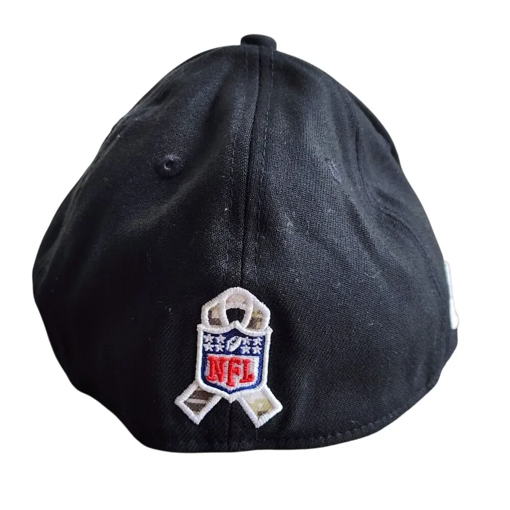 Dallas Cowboys New Era 39THIRTY Hat Cap L/XL Salute To Service Camo Black